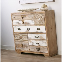MUEBLE ZAPATERO RUSTICO 2 CAJONES ABATIBLES