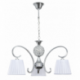 LAMPARA DE TECHO CON PANTALLAS PANAMA 3 LUCES CROMO