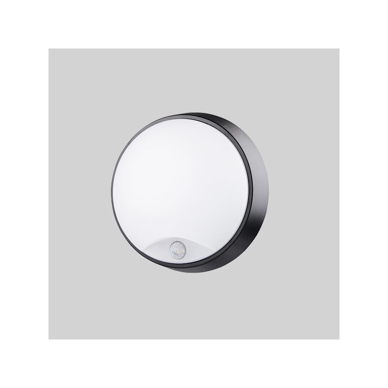 PLAFON EXTERIOR CON SENSOR NEGRO