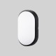 PLAFON OVAL EXTERIOR NEGRO