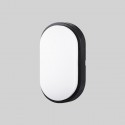 PLAFON OVAL EXTERIOR NEGRO