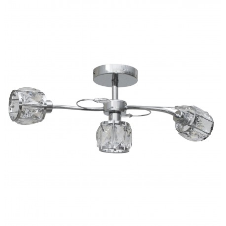 PLAFON 3 LUCES CRISTAL