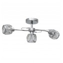 PLAFON 3 LUCES CRISTAL CROMO BRILLO