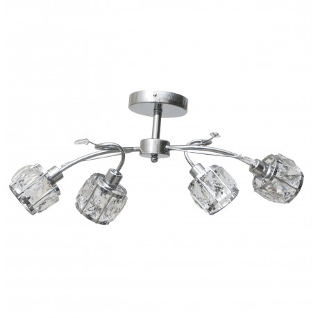 PLAFON 4 LUCES CRISTAL