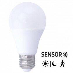 BOMBILLA LED SENSOR PRESENCIA Y CREPUS. 12W 2700K