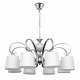 LAMPARA DE TECHO CON PANTALLAS CONCORDIA CROMO 8 LUCES