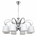LAMPARA DE TECHO CON PANTALLAS CONCORDIA CROMO 8 LUCES