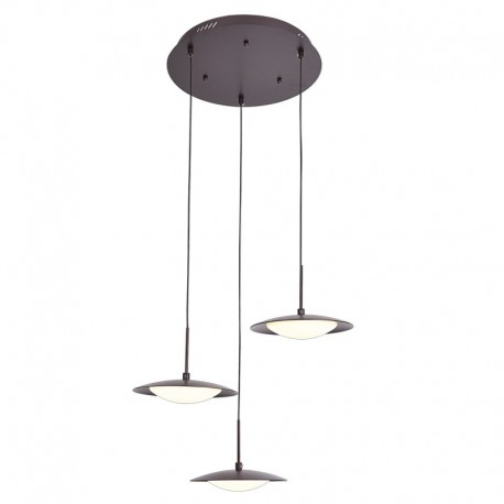 LAMPARA CAFÉ 3 LUCES LED REDONDA