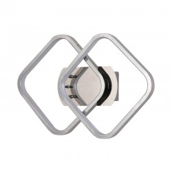 APLIQUE LED ROMBO DOBLE 24W CROMADO