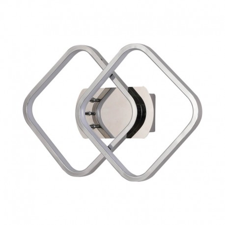 APLIQUE LED ROMBO DOBLE 24W CROMADO