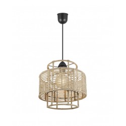 LÁMPARA DE TECHO CON CUERDA AIFOS NEGRO