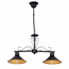LAMPARA DE TECHO COLGANTE AZALEA NEGRO-ORO 2 LUCES