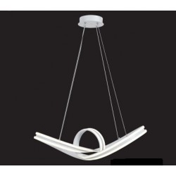 LAMPARA DE TECHO CON MANDO A DISTANCIA LAZO BLANCO. Lámpara ideal para salón, tanto para encima de una mesa