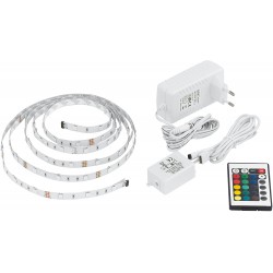 TIRA LED 6M CON MANDO Y RGB