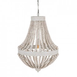 LAMPARA CUENTAS BLANCO ROZADO 49,30 CM