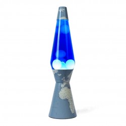 LAMPARA LAVA BULLET MUNDO AZUL