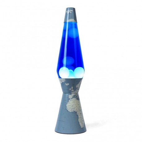 LAMPARA LAVA BULLET MUNDO AZUL