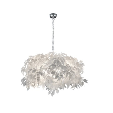 LAMPARA DE TECHO HOJAS BLANCAS LEAVY 70 cm