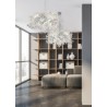 LAMPARA HOJAS BLANCAS LEAVY 70 cm