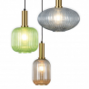 LÁMPARA DE TECHO COLGANTE REDONDA RETRO CRISTALES COLORES VERDE