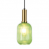 LAMPARA DE TECHO ALARGADA COLGANTE RETRO CRISTAL VERDE