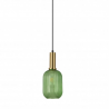 LAMPARA DE TECHO ALARGADA COLGANTE RETRO CRISTAL VERDE
