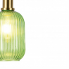 LAMPARA DE TECHO ALARGADA COLGANTE RETRO CRISTAL VERDE
