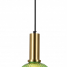 LAMPARA DE TECHO ALARGADA COLGANTE RETRO CRISTAL VERDE