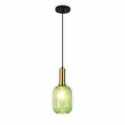 LAMPARA DE TECHO ALARGADA COLGANTE RETRO CRISTAL VERDE