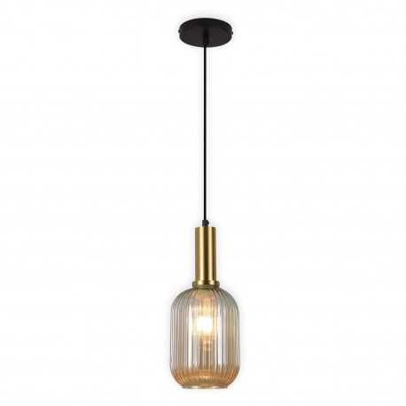 LAMPARA DE TECHO COLGANTE RETRO CRISTAL AMBAR