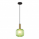 LAMPARA DE TECHO COLGANTE RETRO CRISTAL VERDE REDONDO