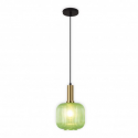 LAMPARA DE TECHO COLGANTE RETRO CRISTAL VERDE REDONDO