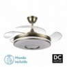 ventilador dc dani cuero 72w con mando a distancia para salon fabrilamp