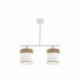 LAMPARA CLOE 2 L BLANCO MADERA CLARA