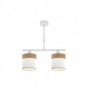 LAMPARA CLOE 2 L BLANCO MADERA CLARA