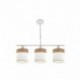 LAMPARA CLOE 3 L BLANCO MADERA CLARA