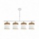 LAMPARADE TECHO ALARGADA CLOE 4 L BLANCO MADERA CLARA
