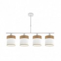 LAMPARADE TECHO ALARGADA CLOE 4 L BLANCO MADERA CLARA