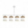 LAMPARADE TECHO ALARGADA CLOE 4 L BLANCO MADERA CLARA