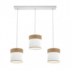 REGLETA CLOE 3L BLANCO MADERA CLARA