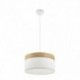 COLGANTE CLOE 1L BLANCO MADERA CLARA 40 cm
