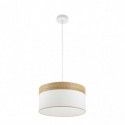 COLGANTE CLOE 1L BLANCO MADERA CLARA 40 cm