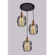 LÁMPARA TECHO CLÁSICA CICLE FORJA CRISTAL 3 LUCES