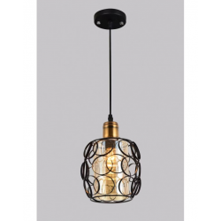 LÁMPARA DE TECHO CLÁSICA CIRCLE FORJA CRISTAL 1 LUZ