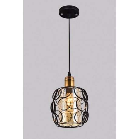 LÁMPARA DE TECHO CLÁSICA CIRCLE FORJA CRISTAL 1 LUZ