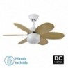 ventilador dc alves blanco haya con aspas reversibles y mando