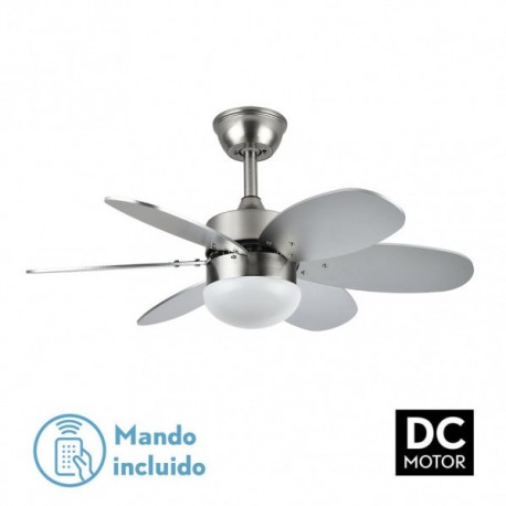 ventilador dc alves plata haya con aspas reversibles y mando