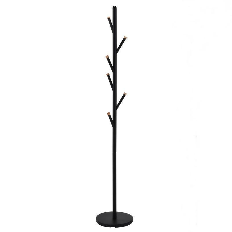 Perchero de pie moderno metal negro 480x1720 mm