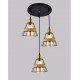 COLGANTE CAMPANA 3 LUCES METAL CUERDA