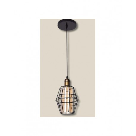 LAMPARA COLGANTE REJAS 1 L METAL, Ideal para espacios rústicos, clásicos o de estilo industrial. Se adapta perfectamente a cualq